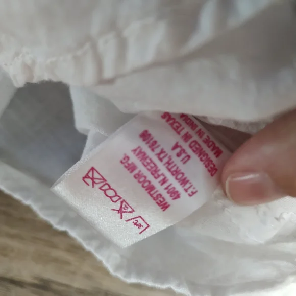 Panhandle Slim white with decorative stitches white pearl snap shirt Size L - Picture 5 of 16